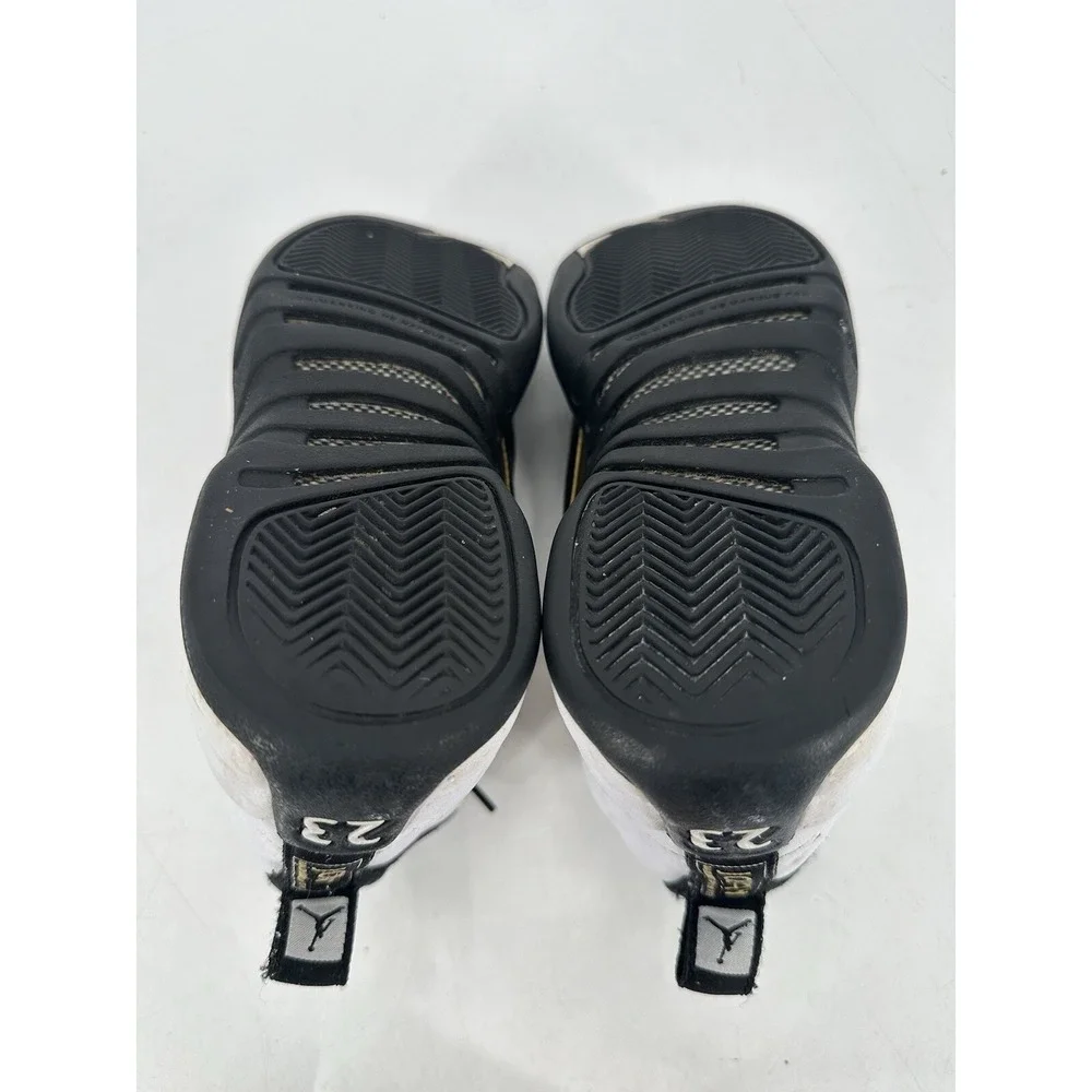 Air Jordan 12 Retro‎ 'Royalty Taxi' White/Metallic Gold Black 153265-170 Sz 5Y